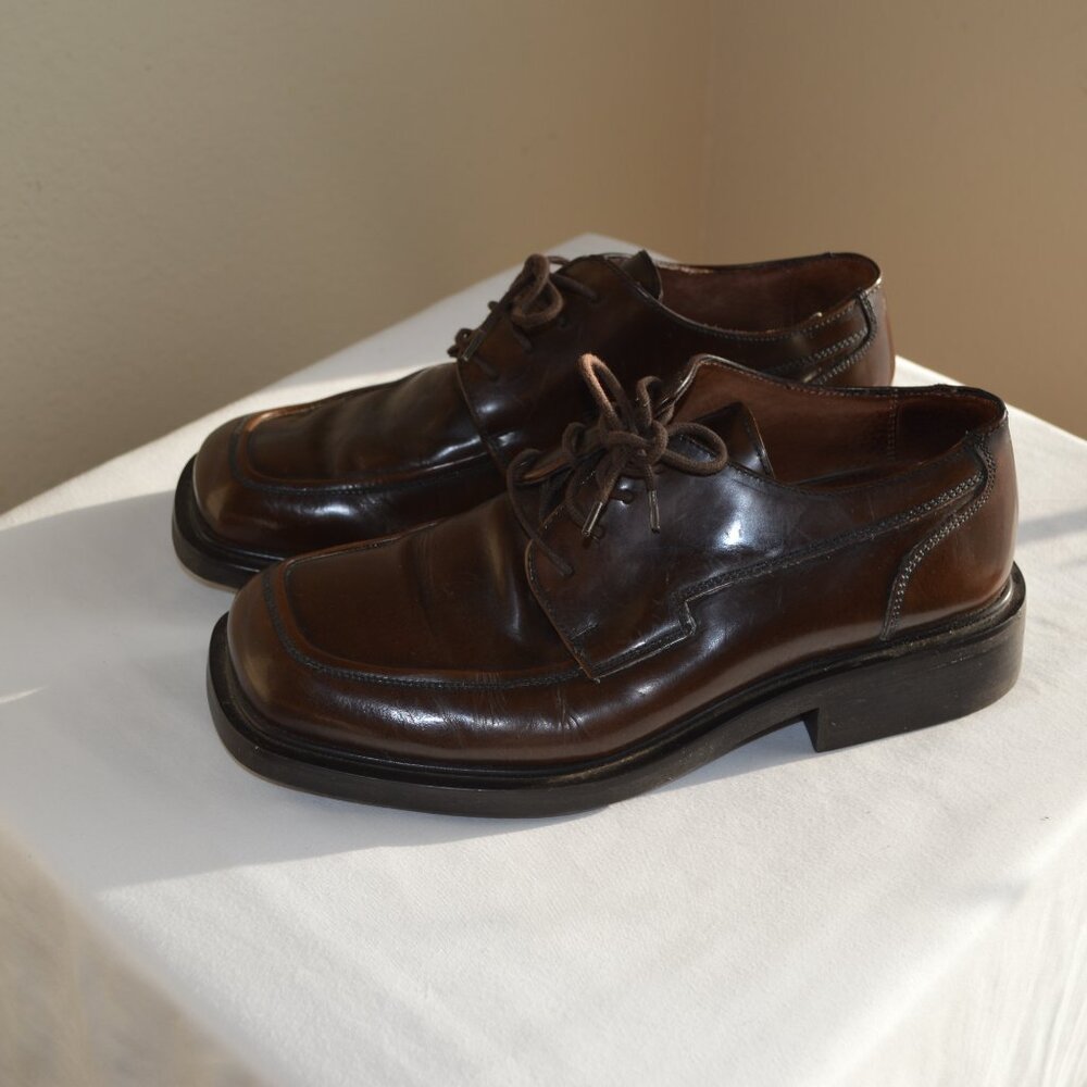 Kenneth Cole Reaction Brown Leather Men's Dress Shoes